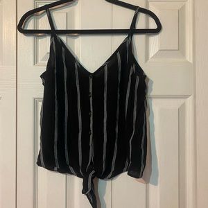 H&M black button up tank top. Size 4